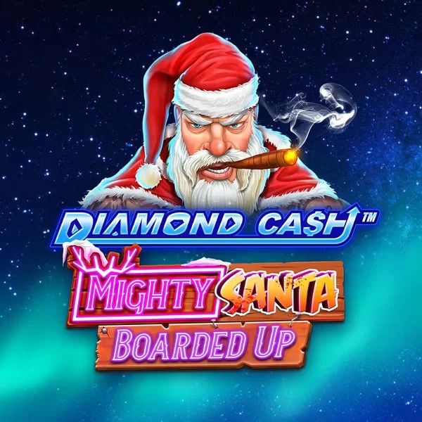 Slots logo of Diamond Cash Mighty Santa Boarded Up from Greentube at Casina Casino